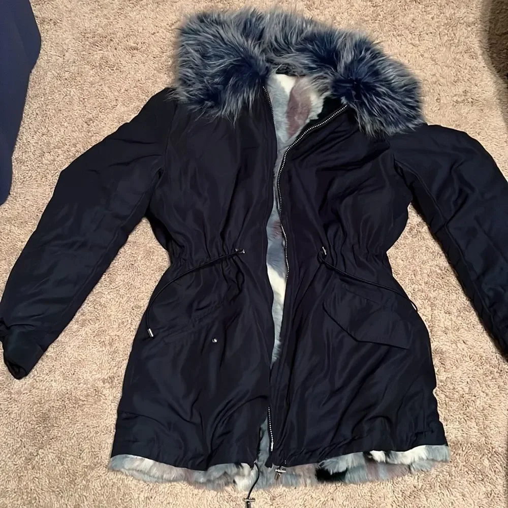 Inc international faux fur jacket